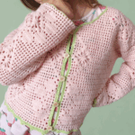 Laura’s Pink Fillet Crochet Cardigan: Step-by-Step Tutorial